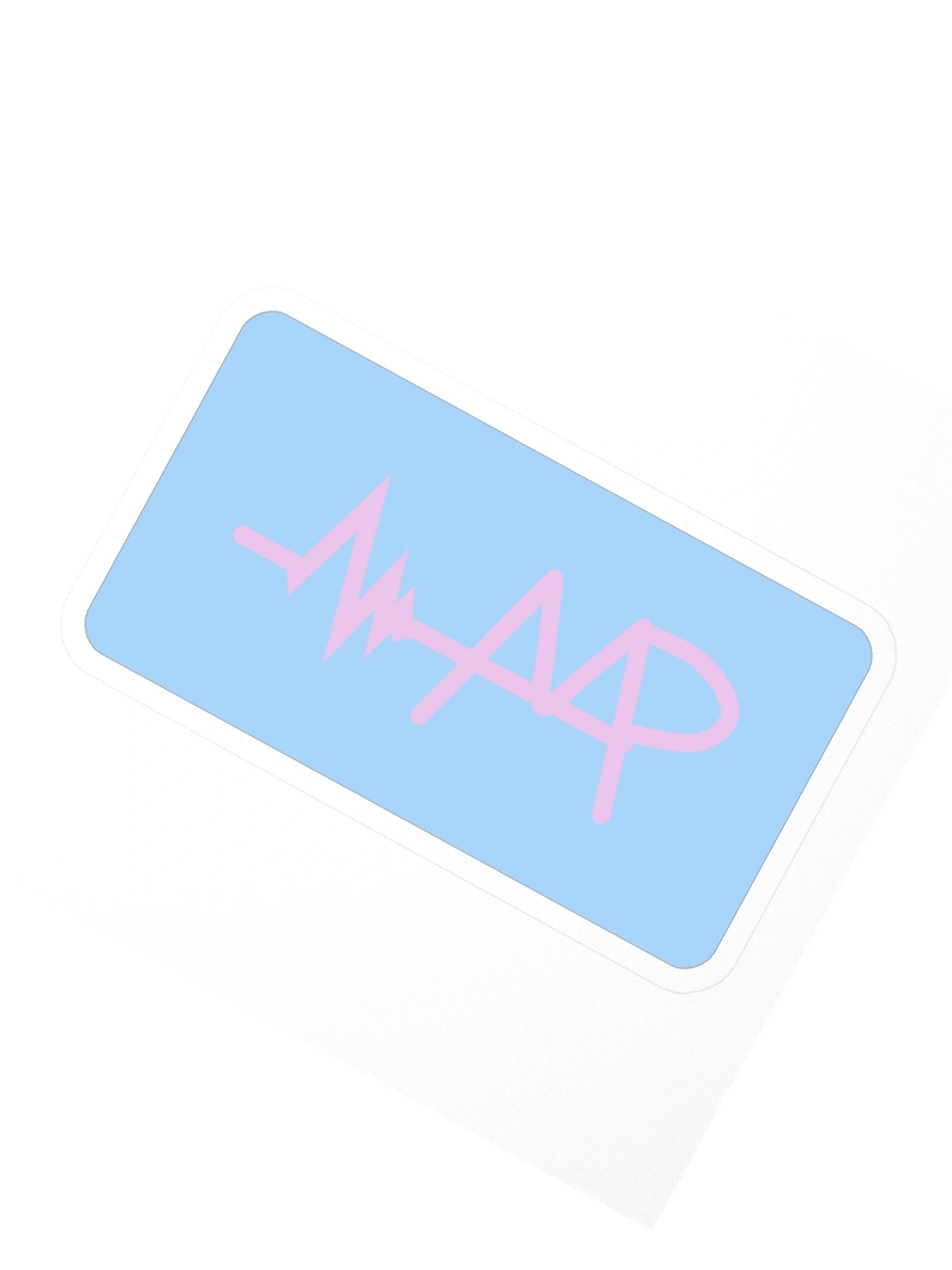 Heartbeat Sharp — Block Sticker product image (2)