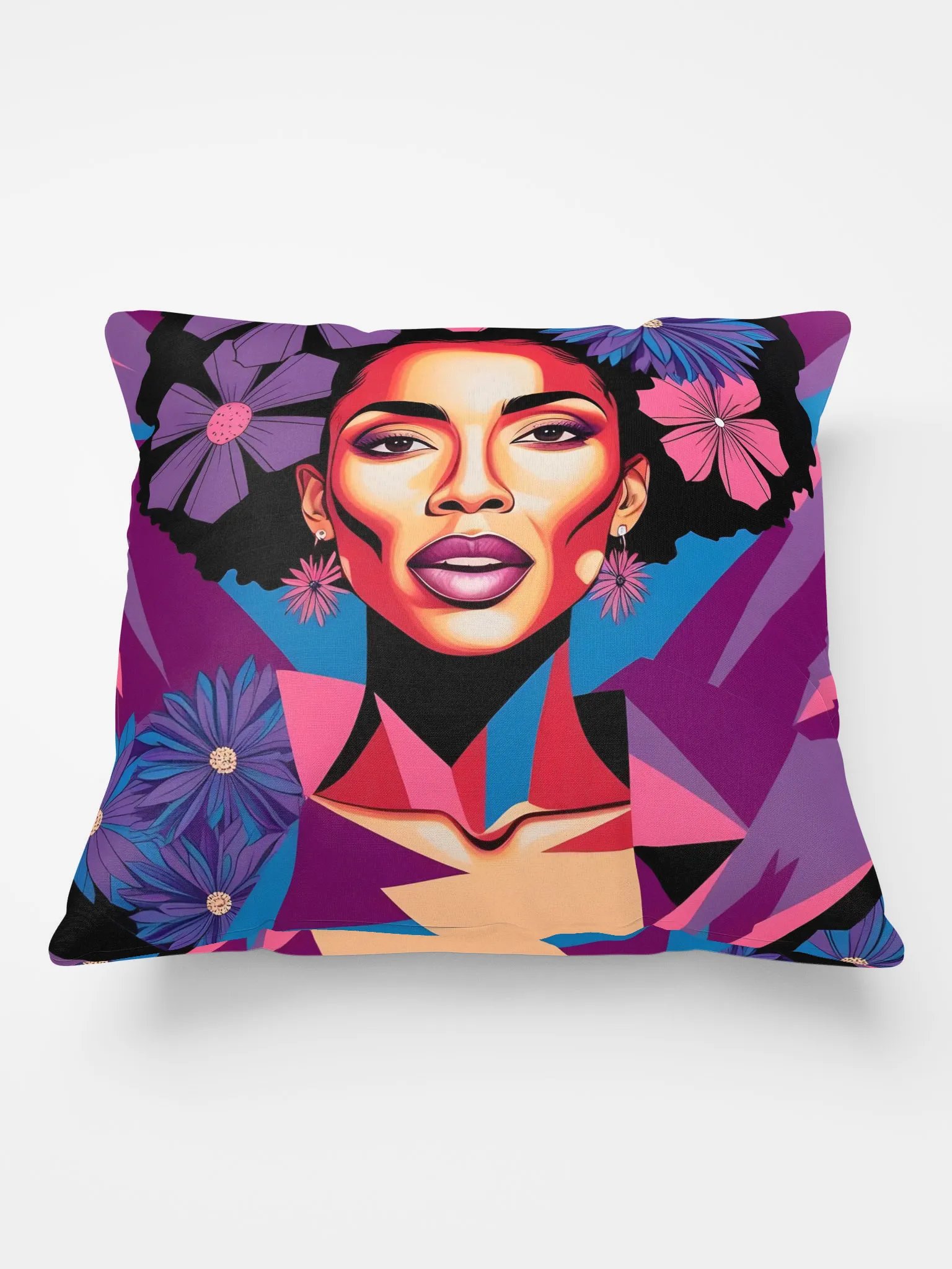AfroFloral Allure Pillow product image (1)