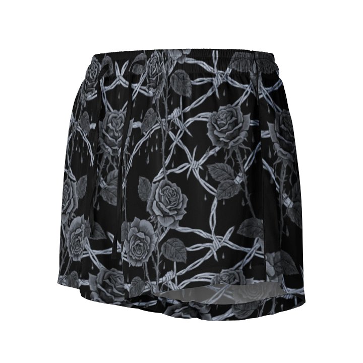 Grayscale Barbed Wire & Roses Pajama Short product image (1)