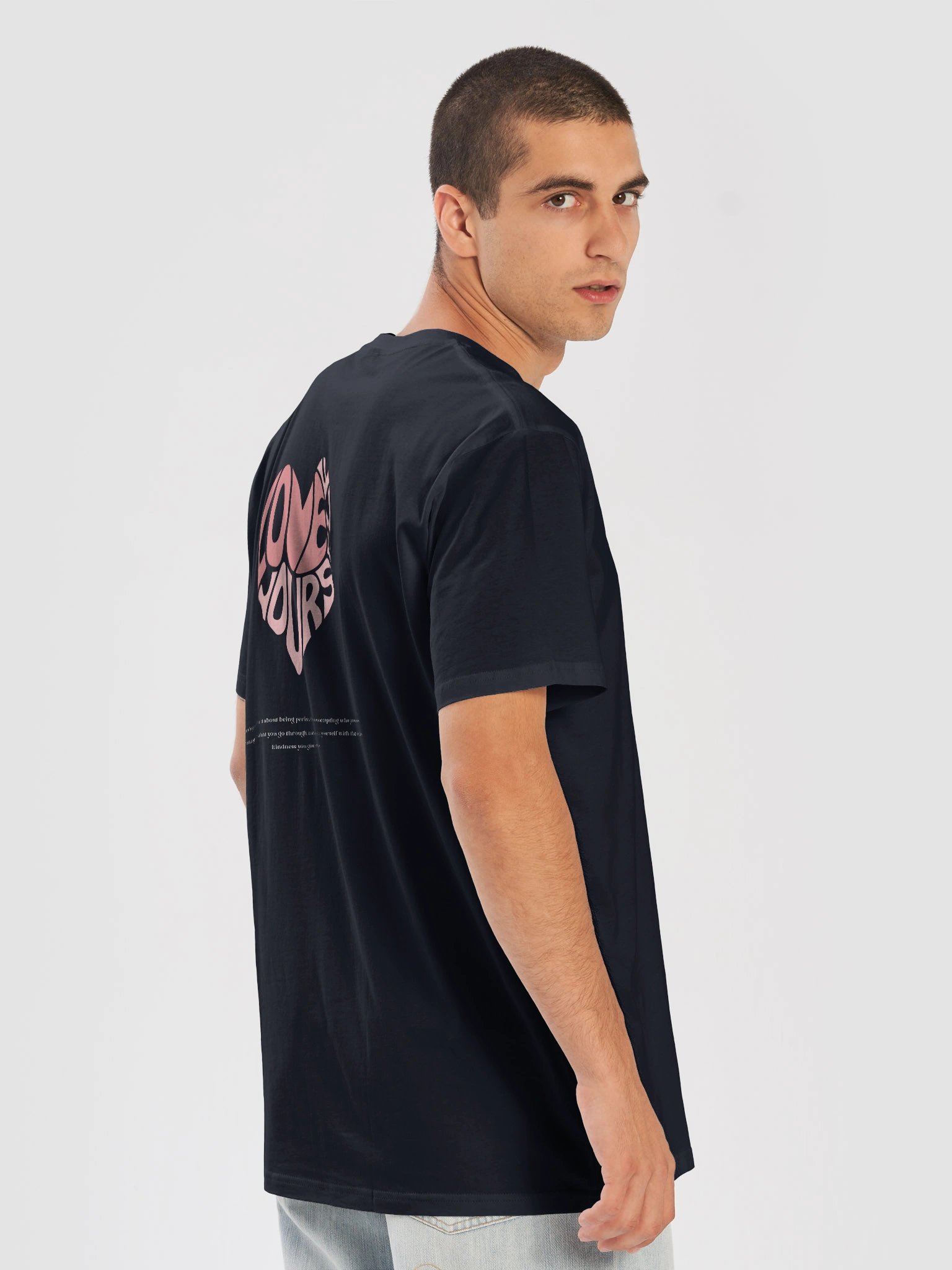 LOVE YOURSELF Heart Graphic Tee — AS Colour Unisex product image (29)