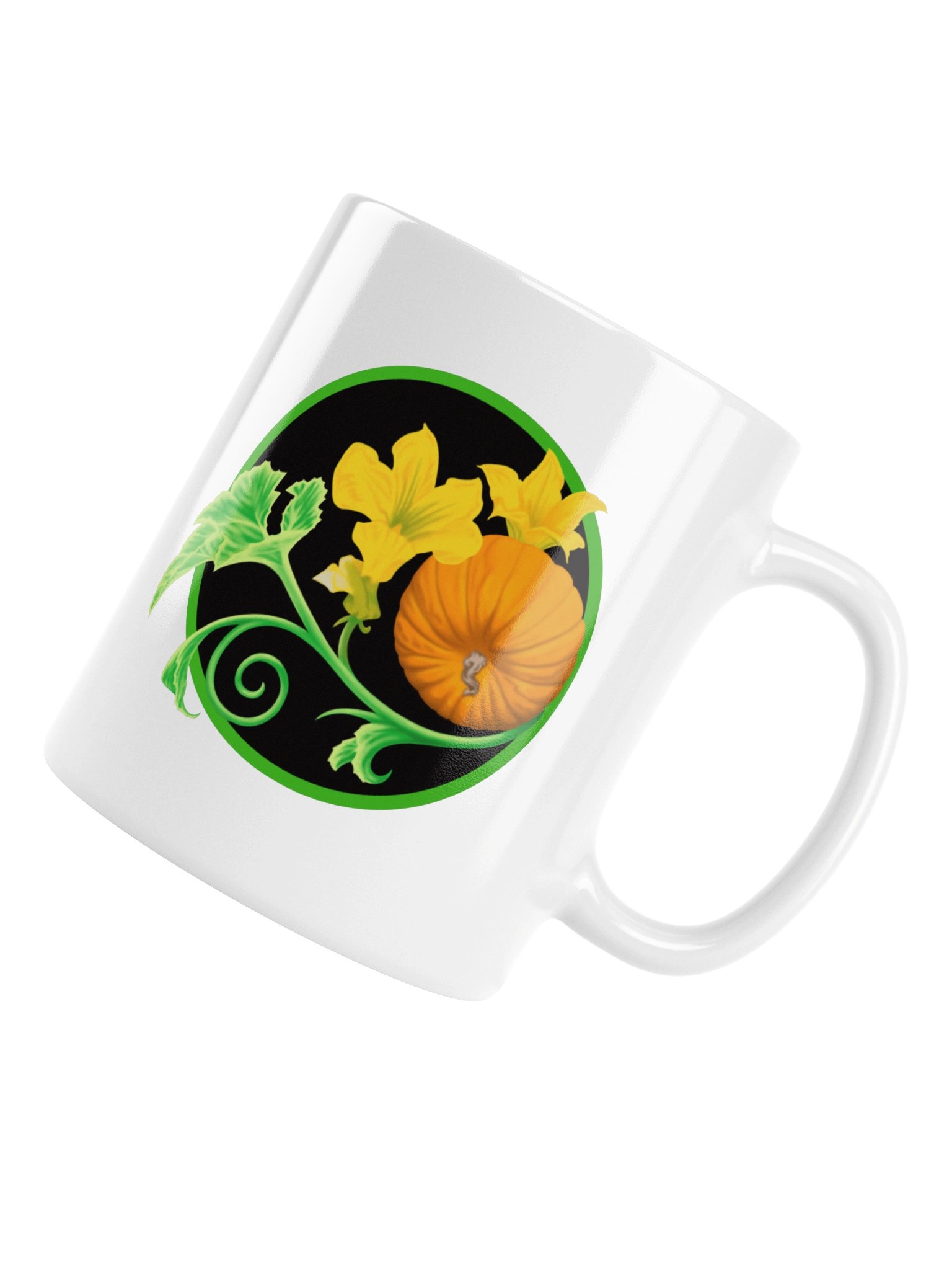 Harvest Pumpkin Blossom Ceramic Mug – Cozy Autumn Botanical Coffee Cup product image (16)