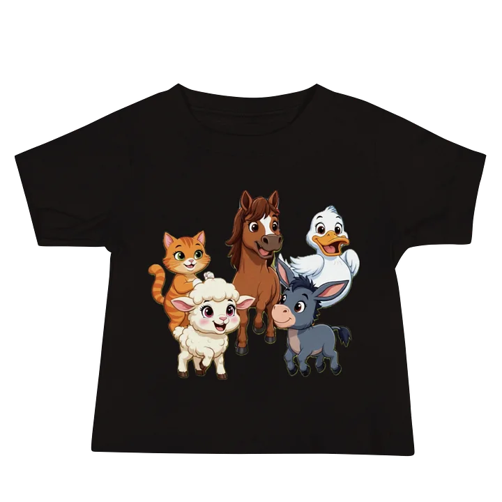 Cheerful Farm Animal Friends Baby Tee product image (2)