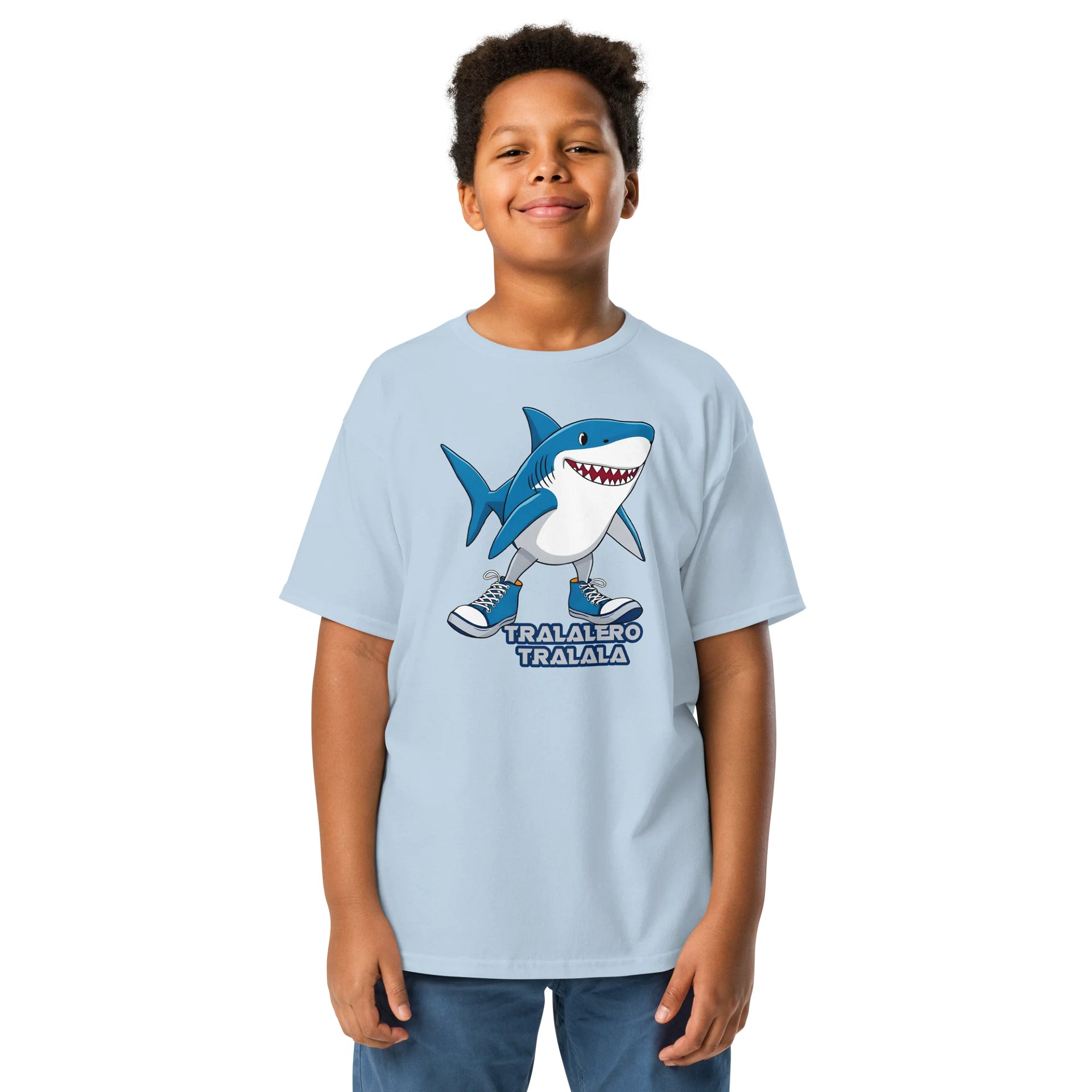 Tralalero Tralala Cartoon Shark – Youth Tee product image (1)