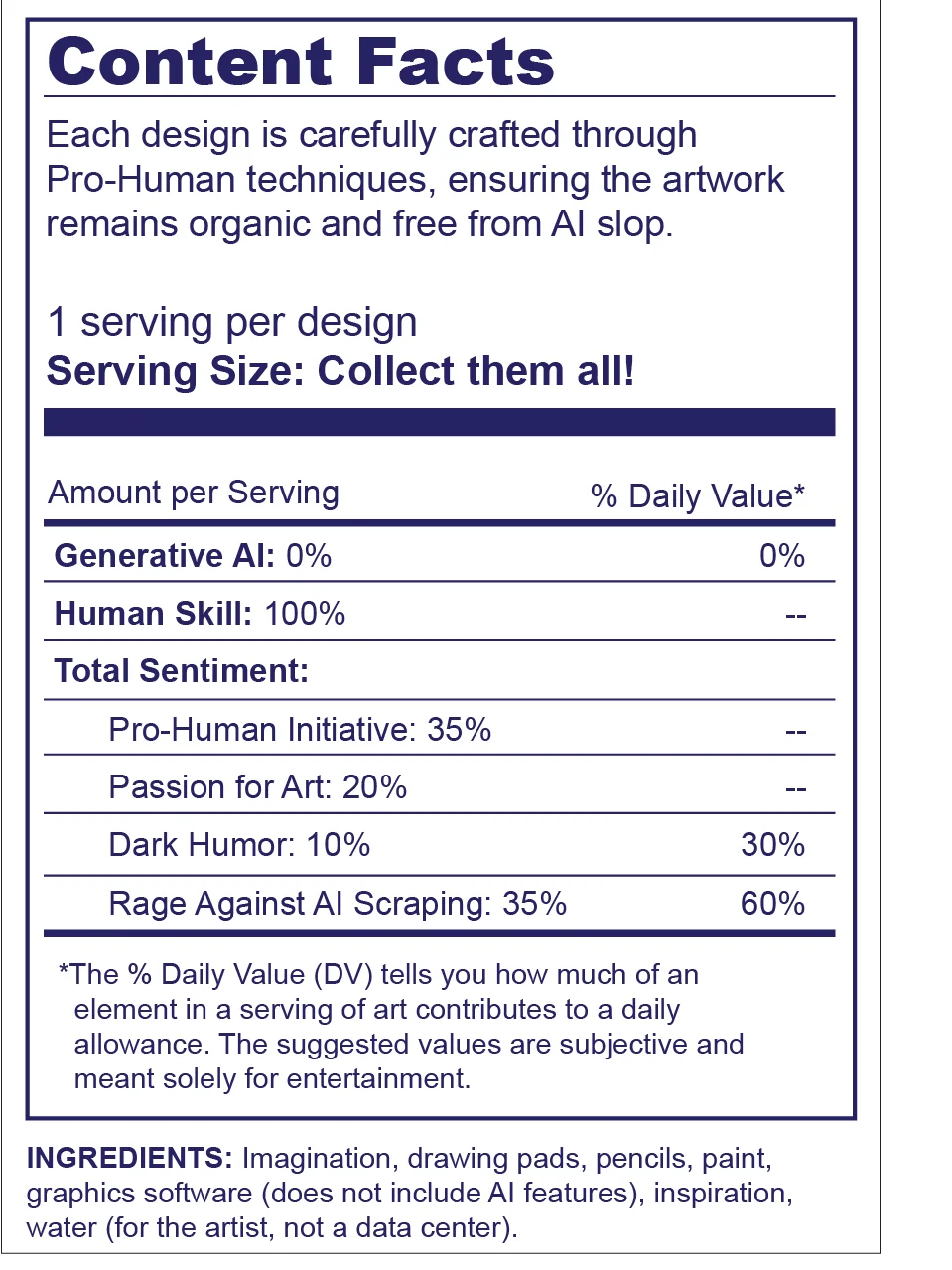 Anti-AI Pro-Human Sticker Sheet product image (4)