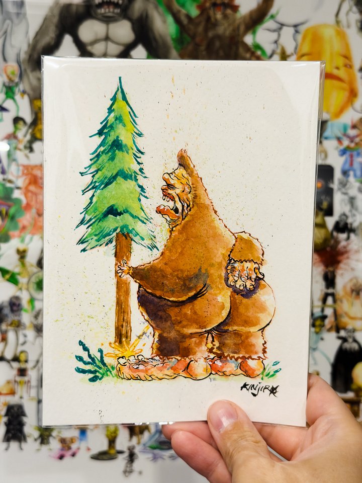 BIG FOOT! (Original Watercolor Painting) product image (2)