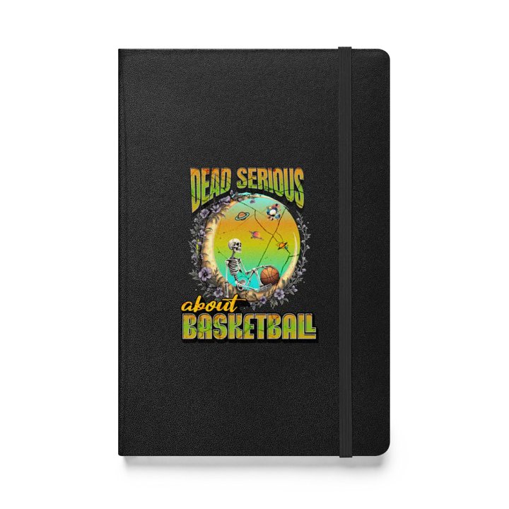 Dead Serious About Basketball Skeleton Cosmic Hardcover Notebook product image (1)