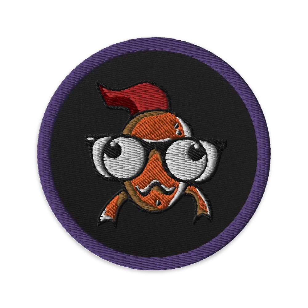 FEESH Logo Circle Patch [purple border] product image (2)