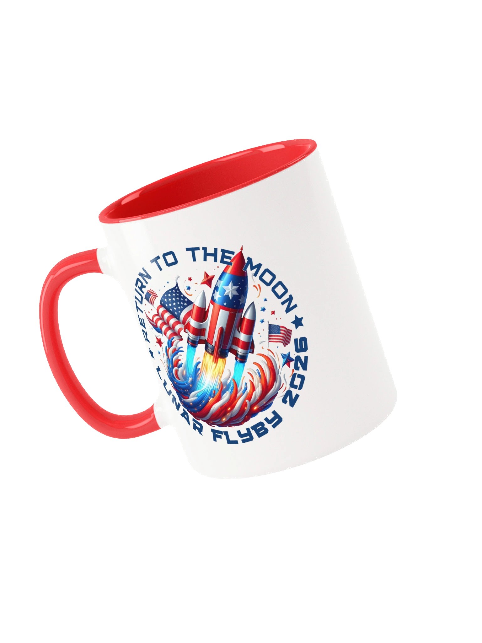 Moon Mission Patriotic Mug April 1 2026 Keepsake, Two Tone Ceramic Cup product image (3)