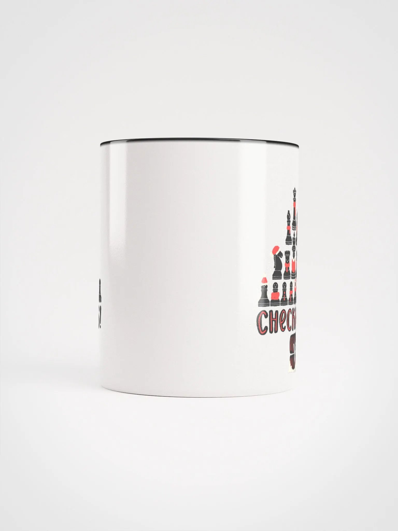 Ceramic Mug Festive Checkmate Chess - black pieces product image (5)