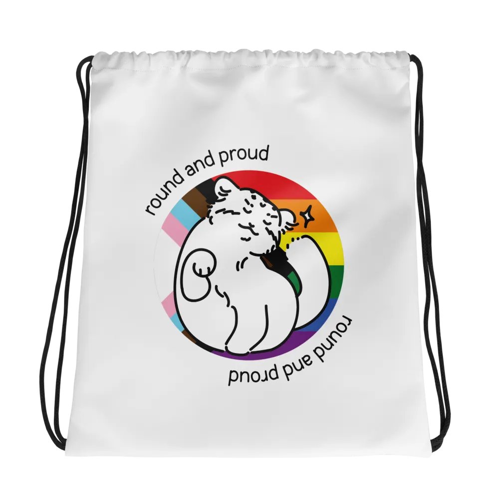 Round and Proud Manul Pride Version - Drawstring Bag product image (1)