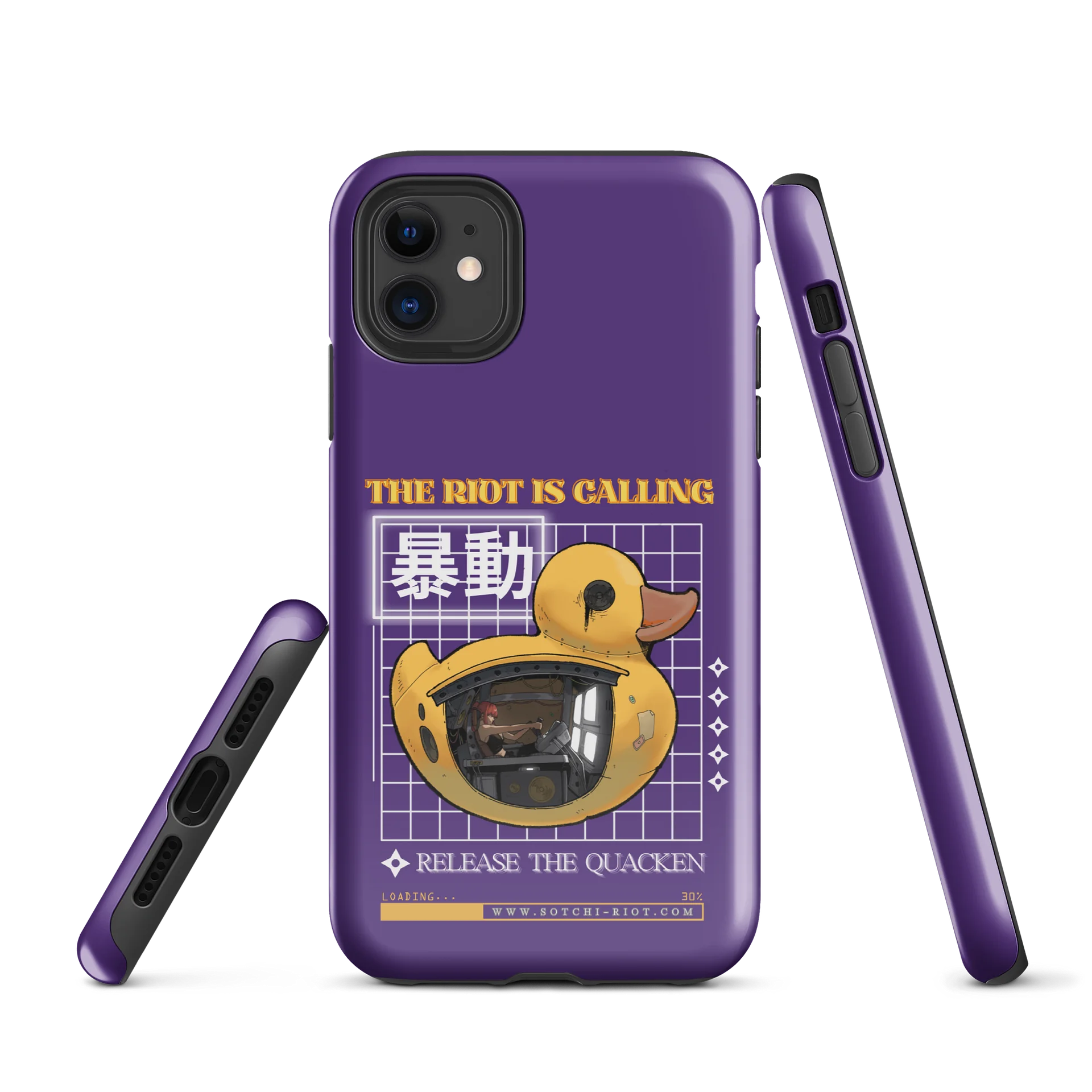 [iPhone Cases - PURPLE EDITION ] THE RIOT IS CALLING. RELEASE THE QUACKEN product image (1)