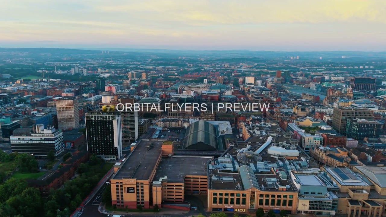 Glasgow Aerial Long 02 | 1080p Stock Footage product image (1)