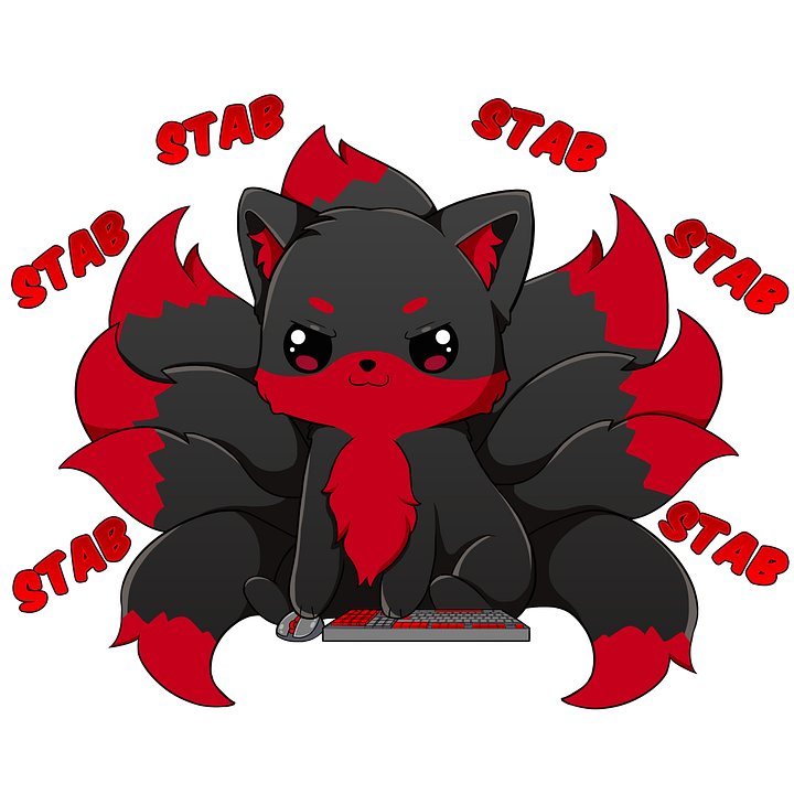 Nightblade Fox Sticker product image (1)