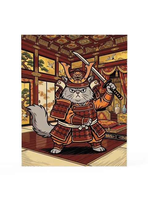 Shogun Cat Poster