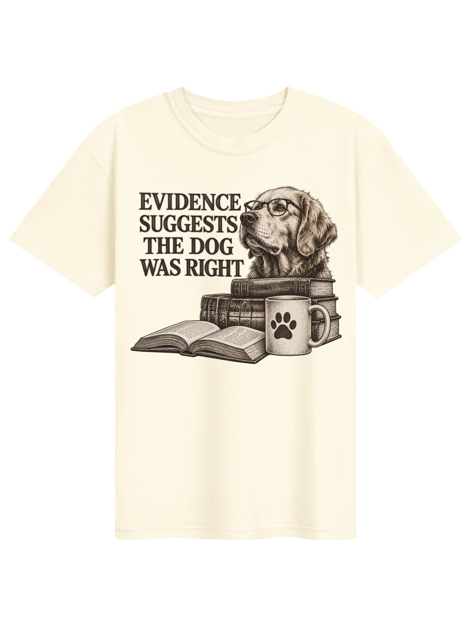 Funny Book Lover Dog T-Shirt | Reading Dog Graphic Tee | Nerdy Dog Lover Shirt product image (2)