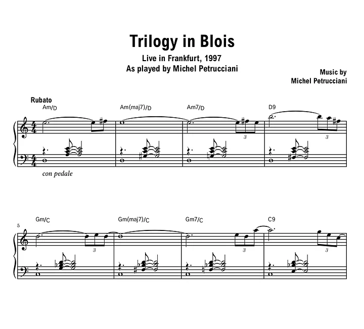 Michel Petrucciani - Trilogy In Blois (Frankfurt) - Sheet music (PDF) product image (1)
