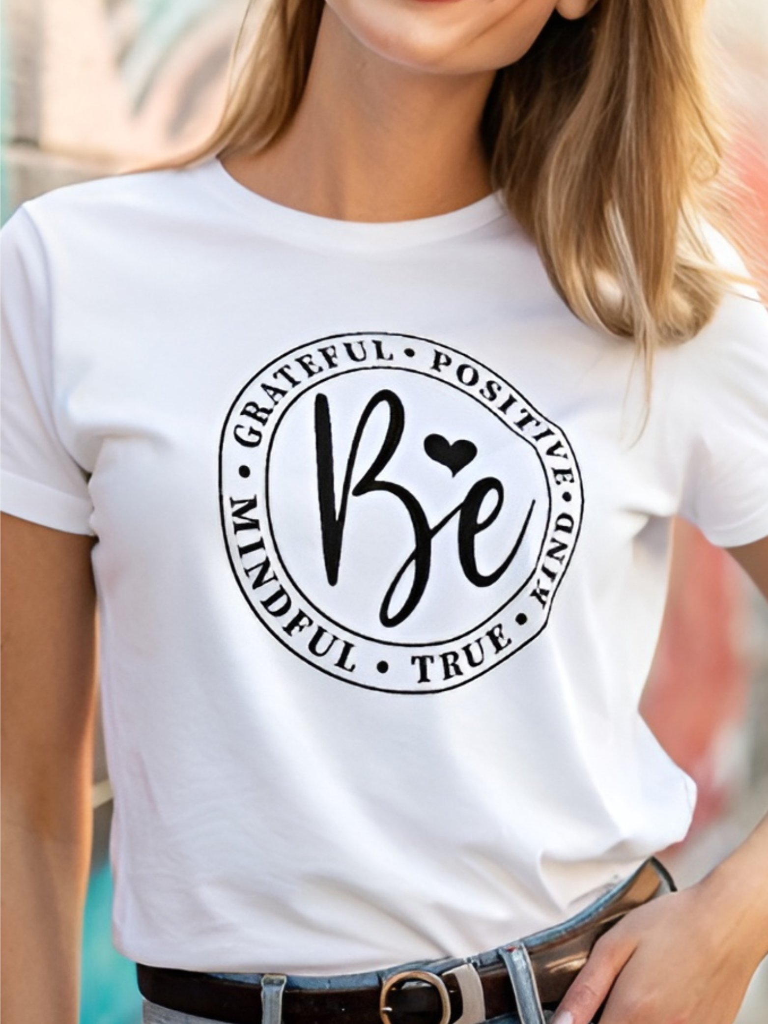 Be Grateful Mindful True Kind - Women's White T-Shirt product image (1)