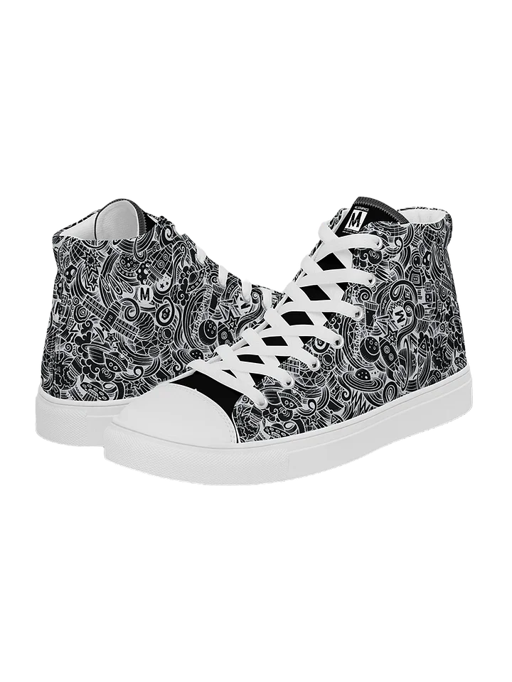 Dark Space Scribble - Men's High Tops | #MadeByMELO product image (2)