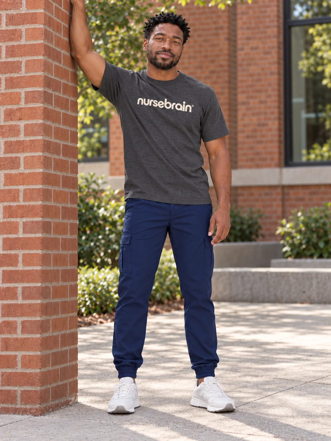 NurseBrain® Circular Tee, Dark Grey Heather product image (3)