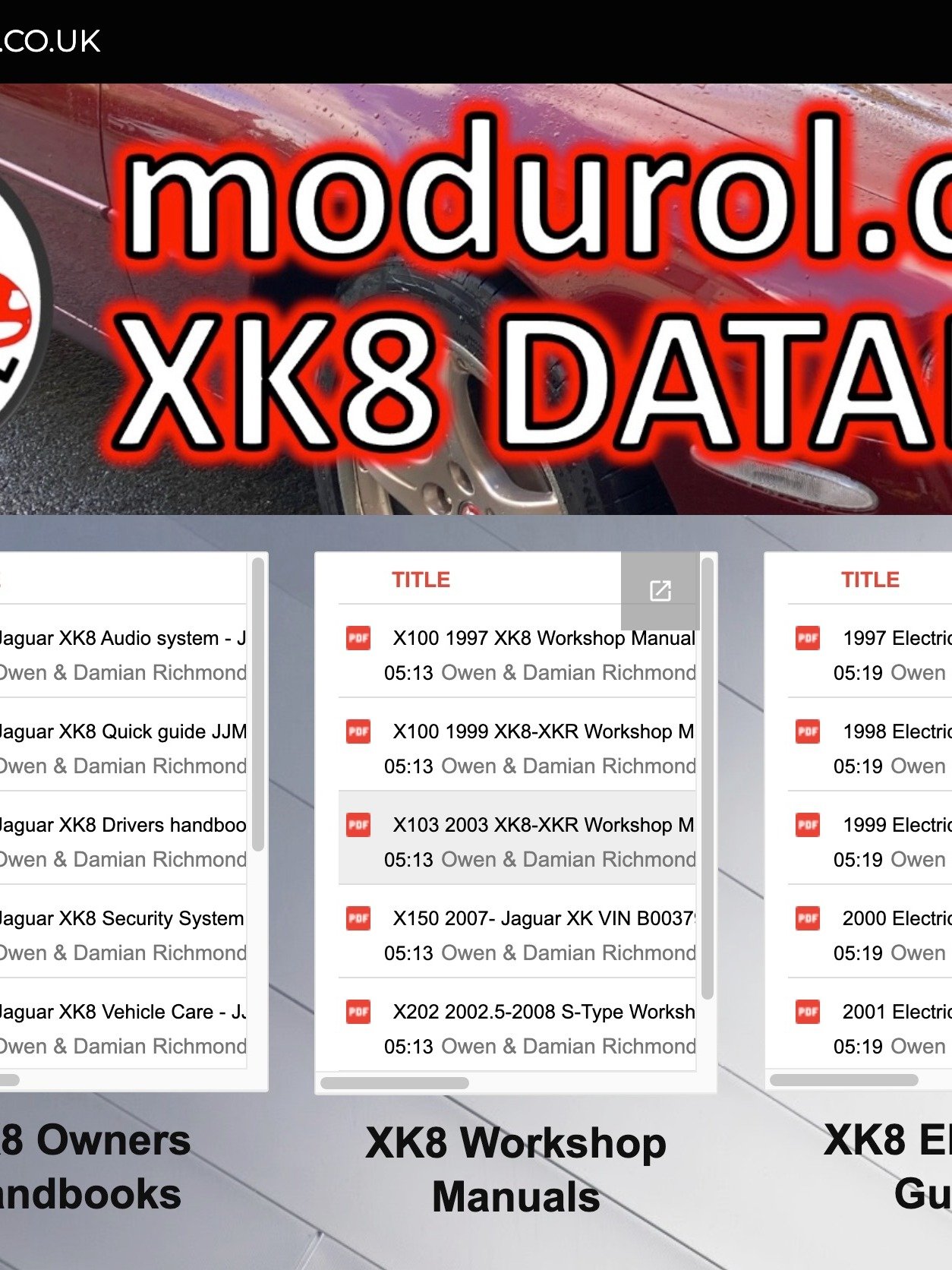 Modurol Apex Contributor - Website link (Includes Digital Workshop Manual) product image (1)