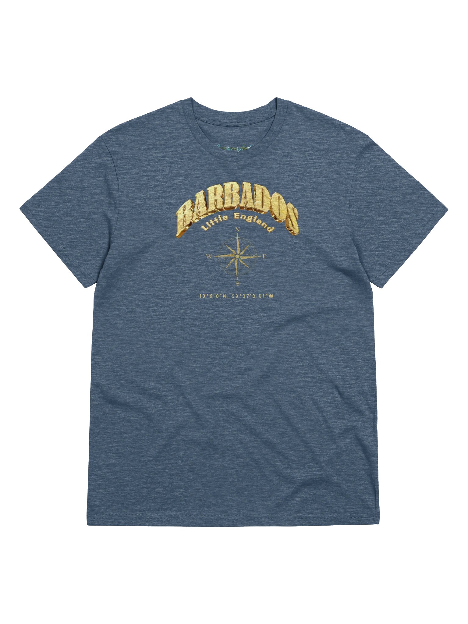 Compass - Barbados - Vintage Gold | | Organic Cotton T-Shirt | 9 Colors product image (71)