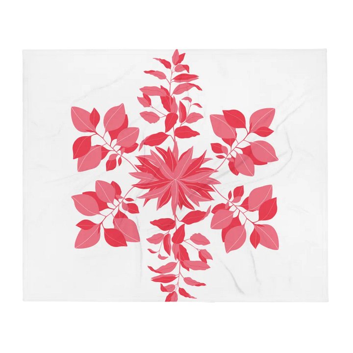 Red Leaves and Flowers - Floral Pattern Design product image (2)