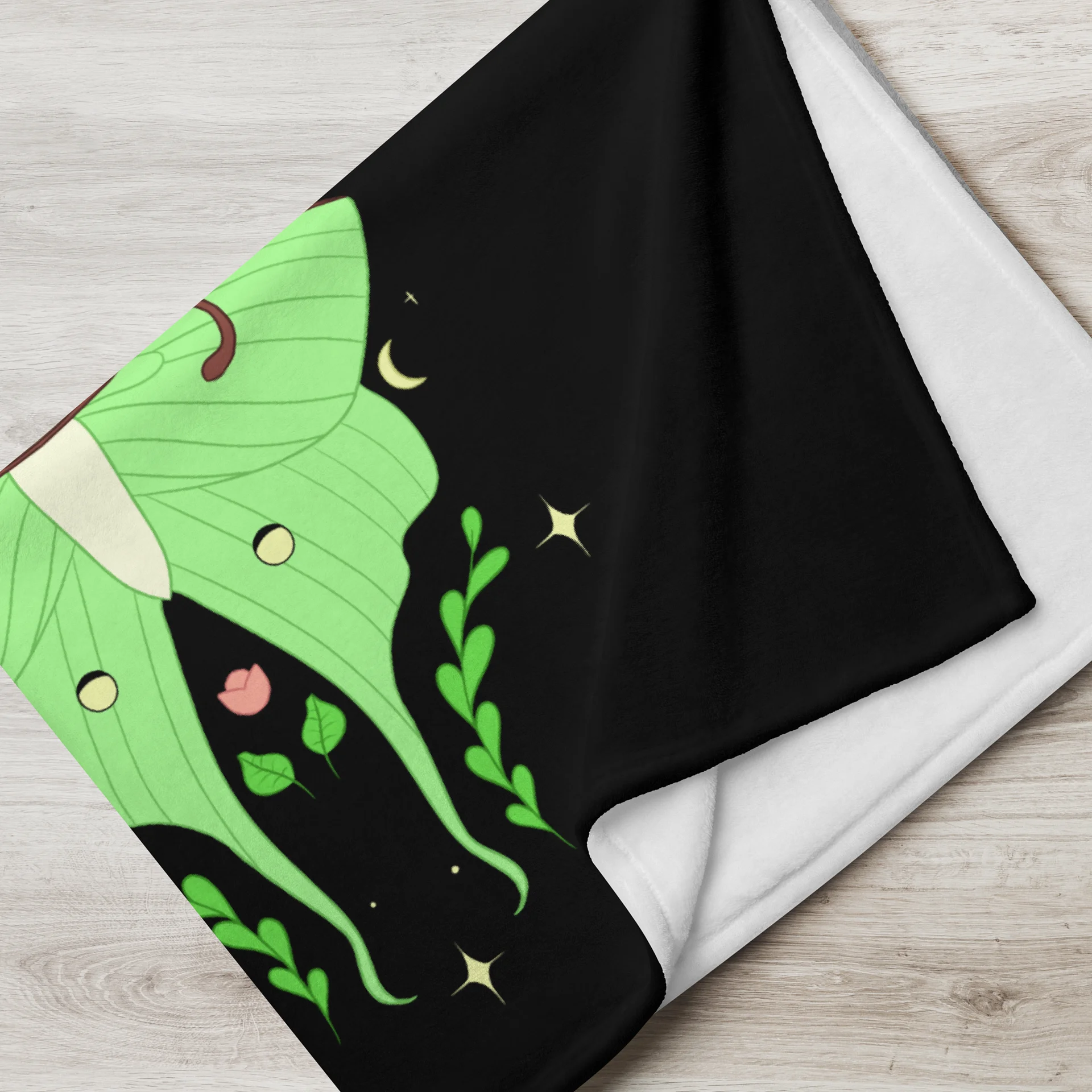 Lunar Moth Throw Blanket product image (7)