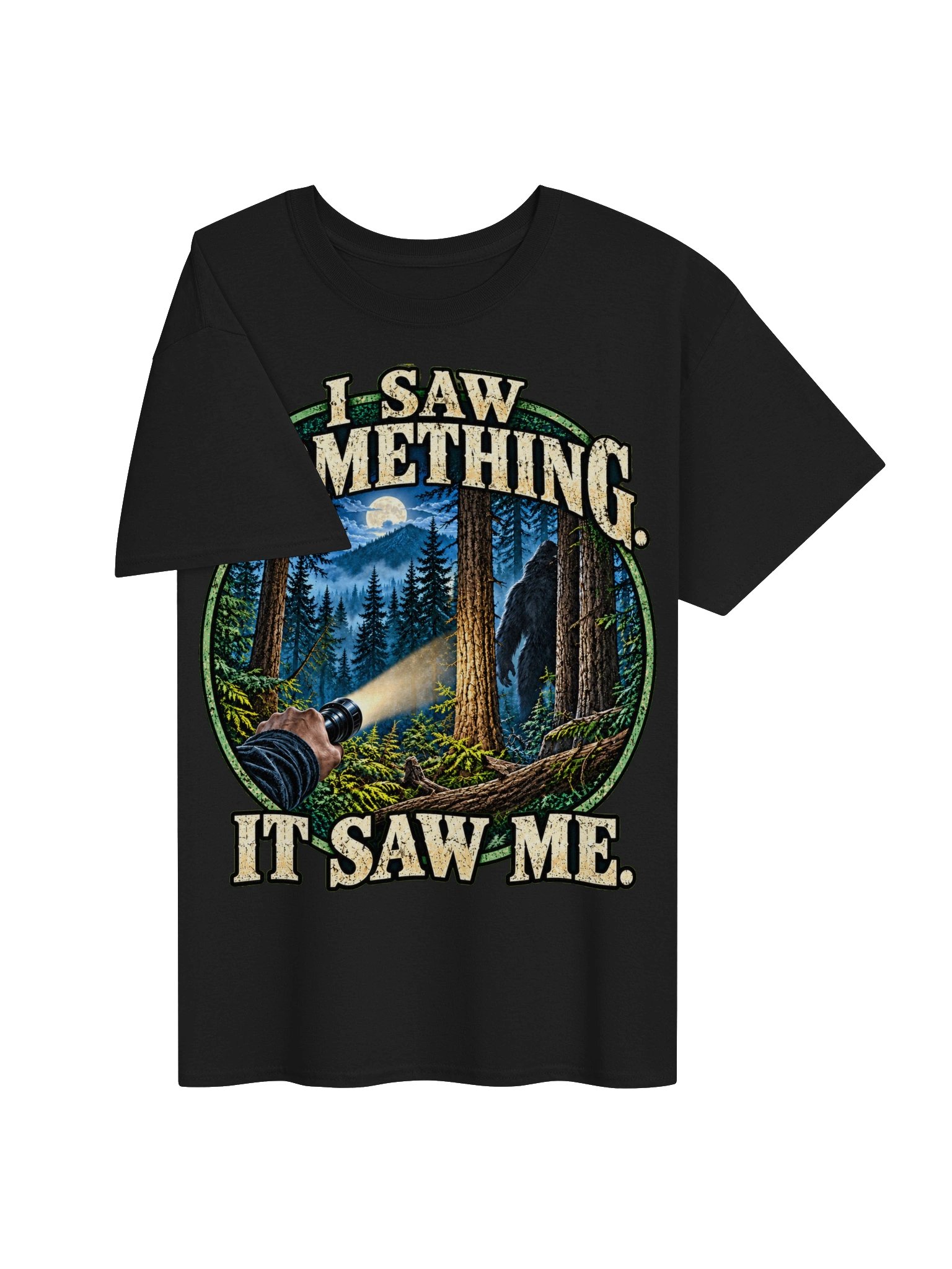 I Saw Something Bigfoot T-Shirt – Sasquatch Cryptid Forest Tee product image (4)