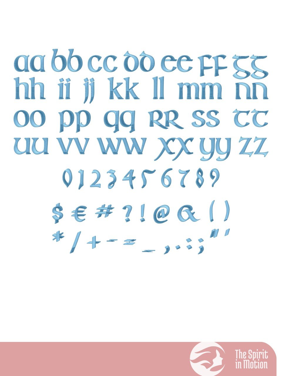 Irish Uncial Machine Embroidery Font | PES, BX, DST product image (3)