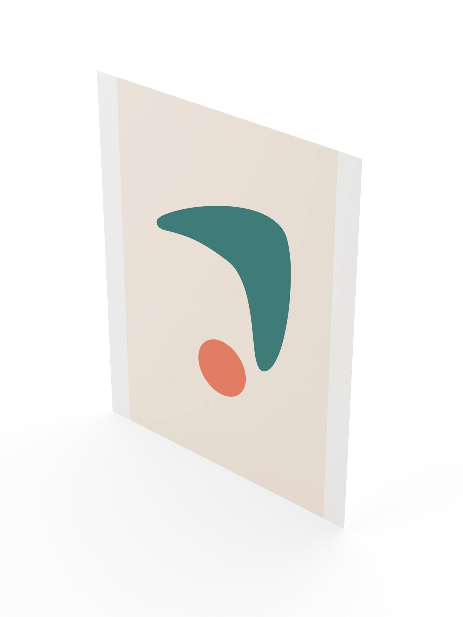 Teal Boomerang Sun Print | Colorful Bathroom Wall Art product image (5)