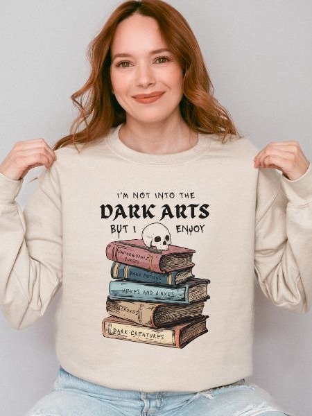 Dark Arts Lover Vintage Minimalist Cozy Fall Sweatshirt product image (5)