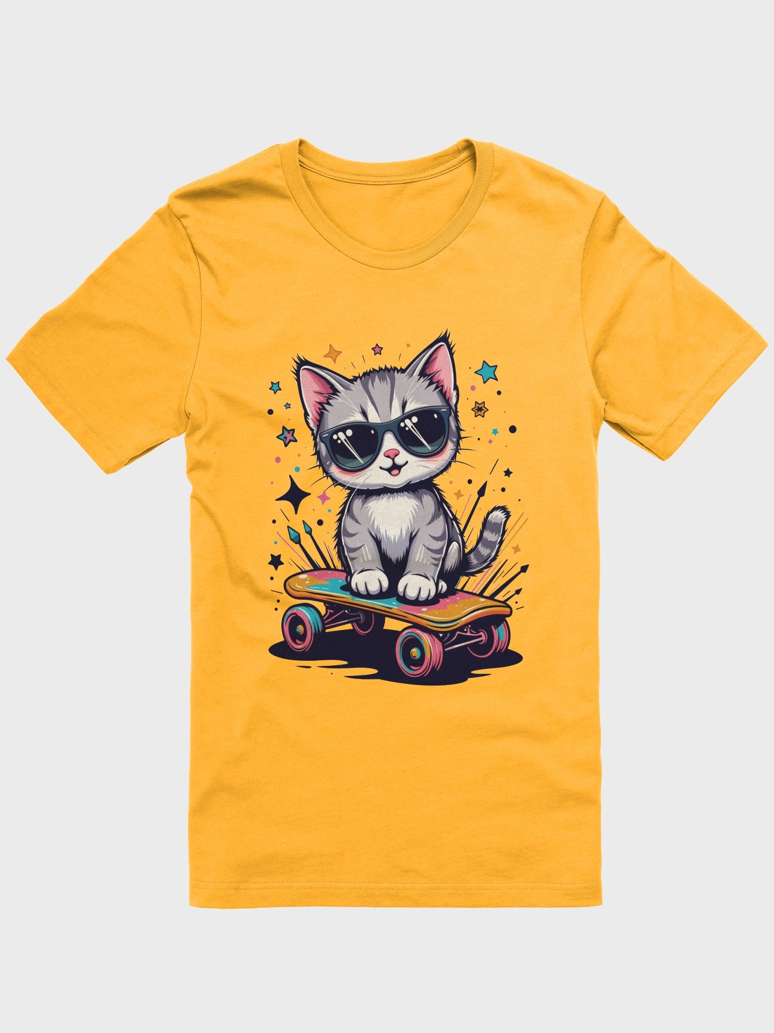 Cool Cat Skateboarder T-Shirt product image (7)