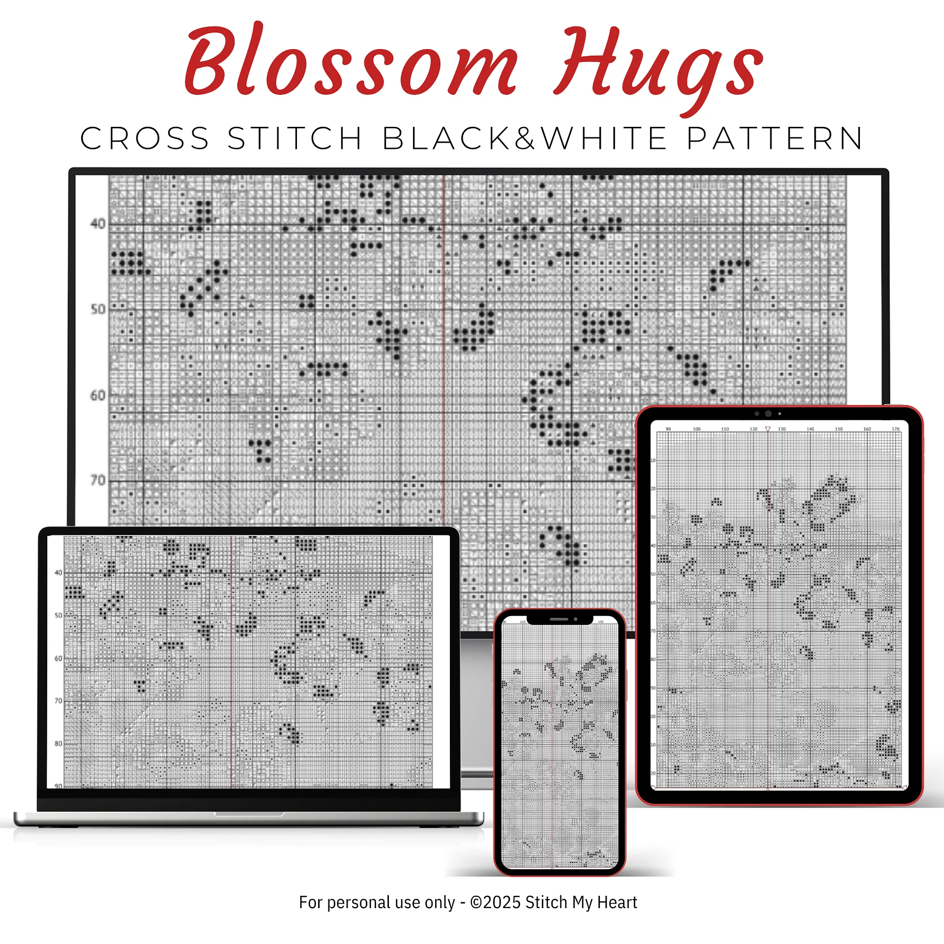 Blossom Hugs Cross Stitch Pattern product image (4)