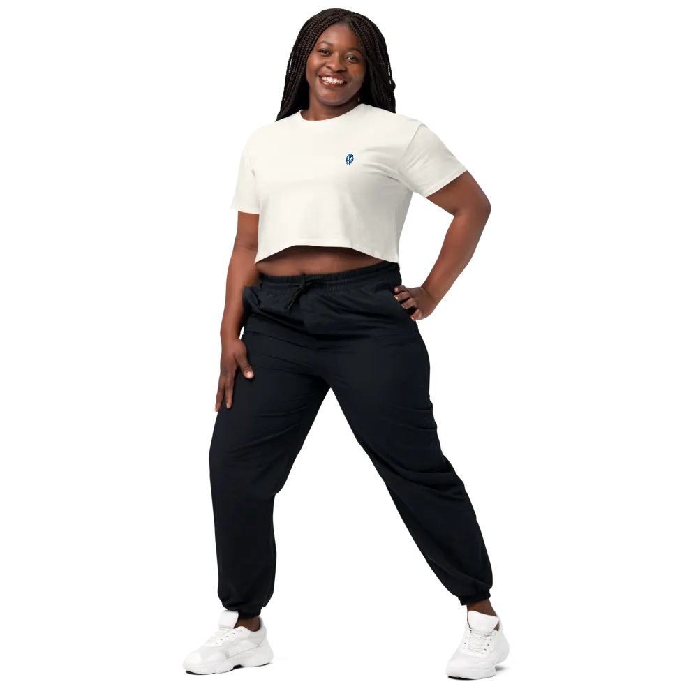EXCLAIMING MENTALLY (L.C., lake) embroidered cotton crop top product image (5)