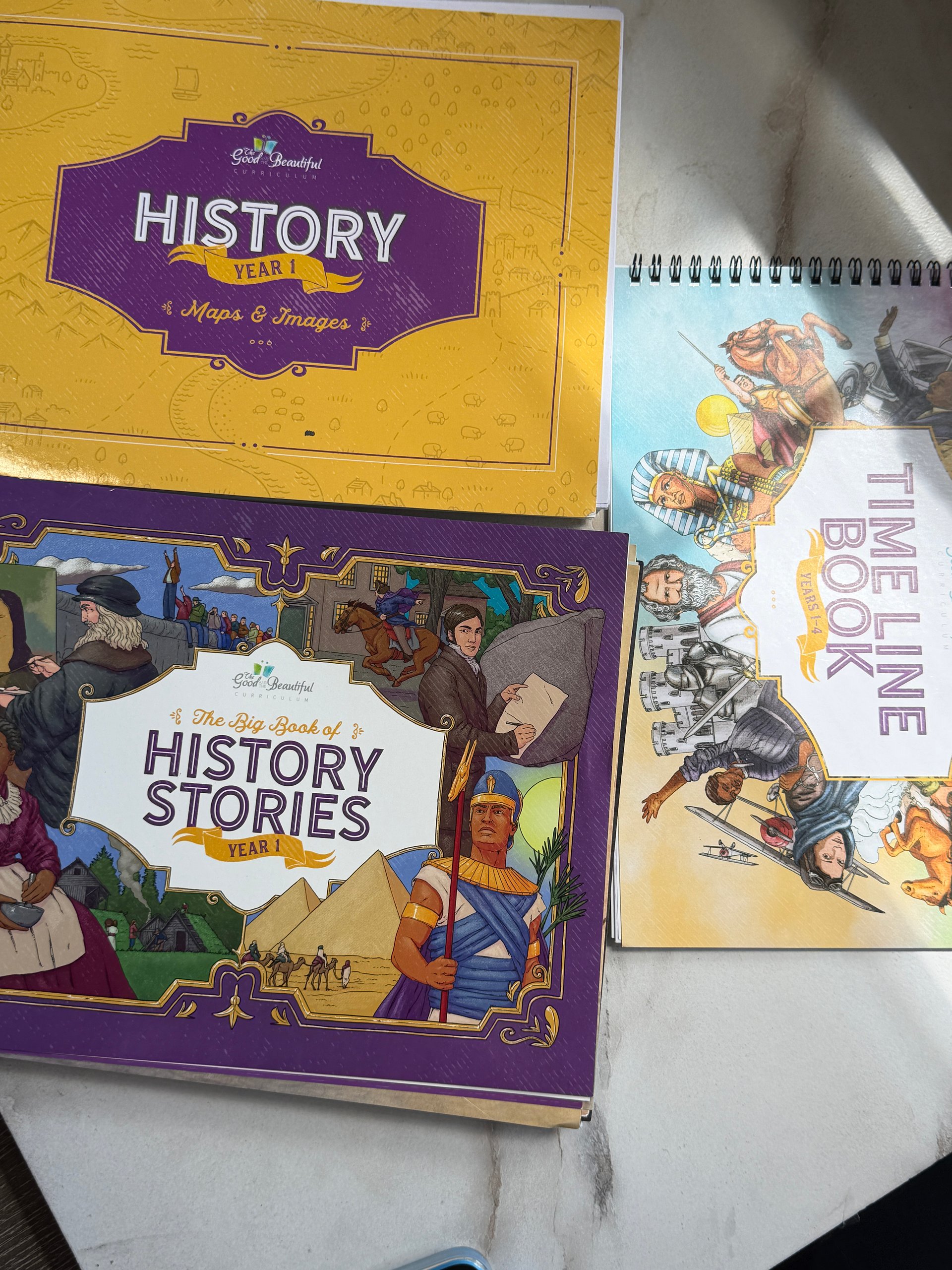 The Good and the Beautiful History Year 1 | 3 Book Bundle | Big Book of History Stories, Maps & Images + Time Line Book | Designed primarily for grades 3 to 8. product image (1)