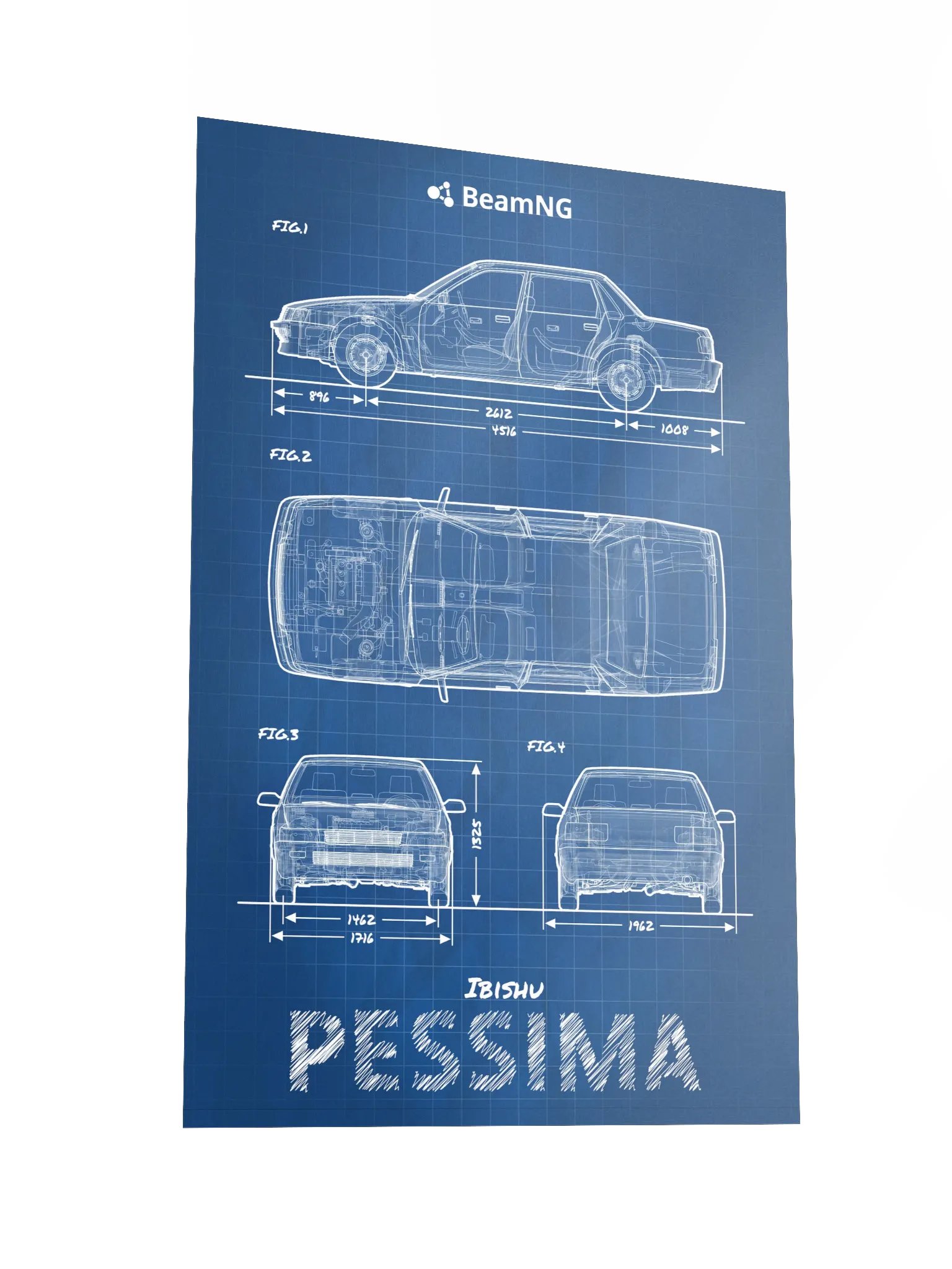 Ibishu Pessima (1988 - 1991) Blueprint Poster product image (4)