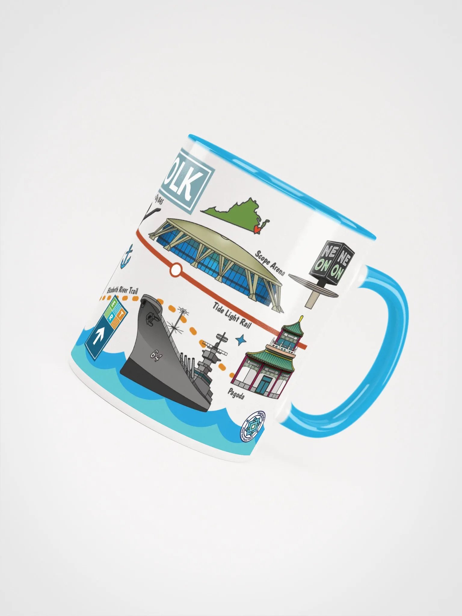 Norfolk Virginia Coffee Mug - Color Inside product image (3)