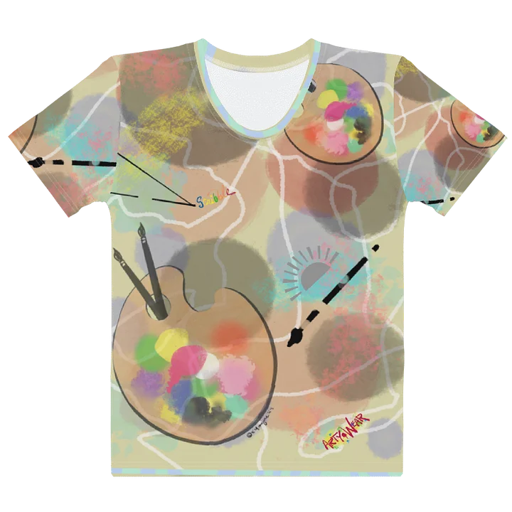 Women's Crew Neck Tee 'Paint It Softly' product image (1)