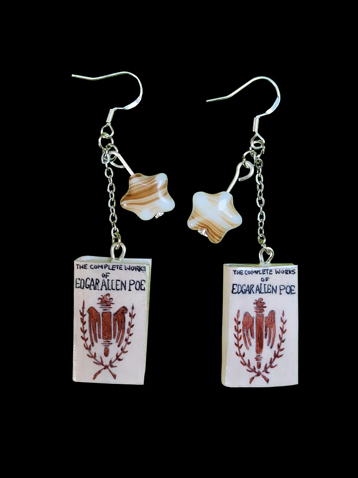 The Complete Works of Edgar Allen Poe - Classic Book Earrings product image (2)