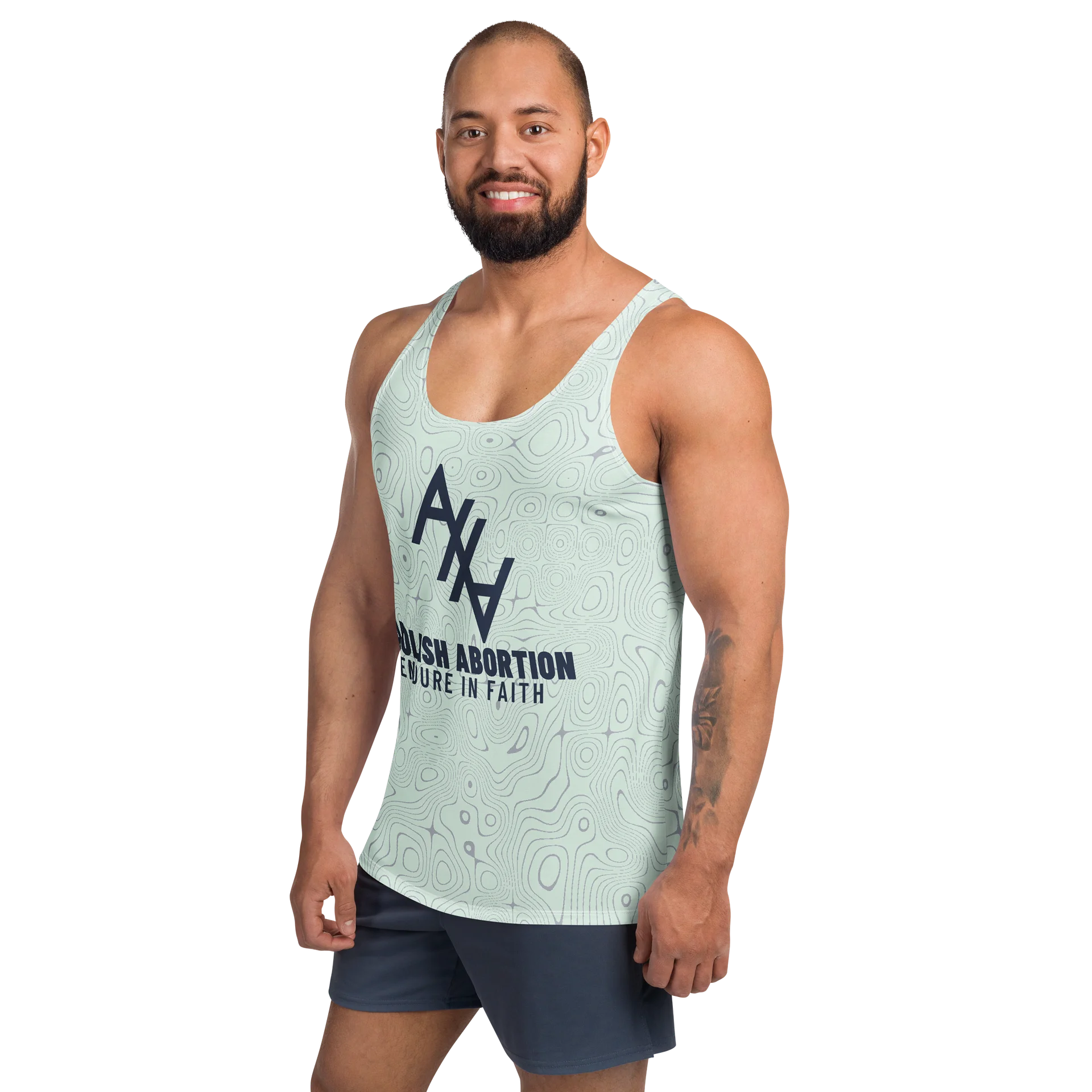 Topo Run Map Tank — Endure in Faith product image (2)