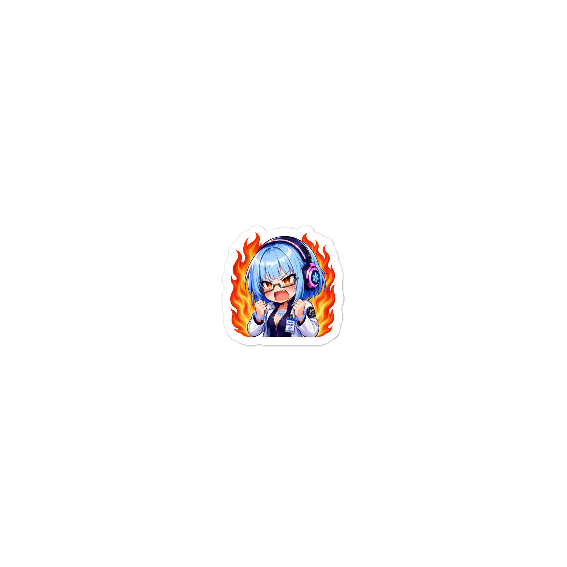 Lady Frost Rage Emote - Die Cut Sticker product image (2)