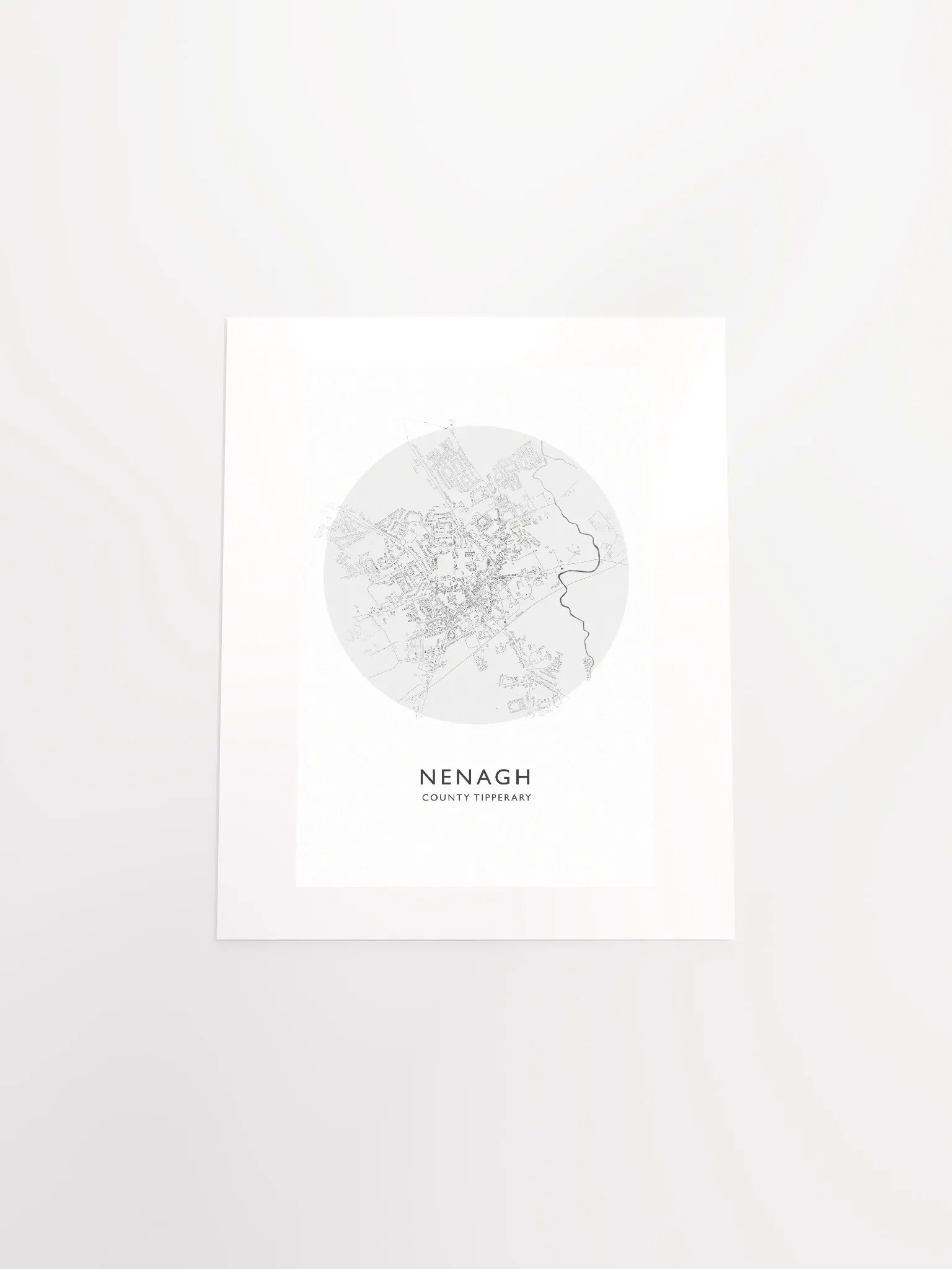 Nenagh: Unframed Poster Map (Circular) product image (19)