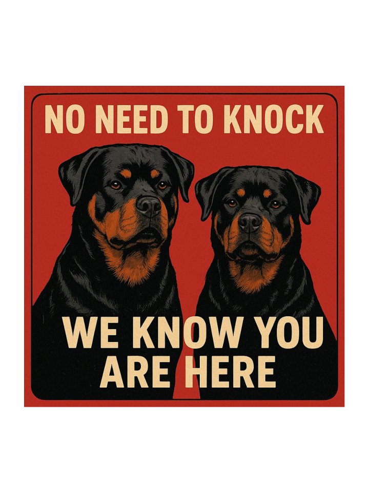 We Know You Are Here - Rottweiler Sticker product image (1)