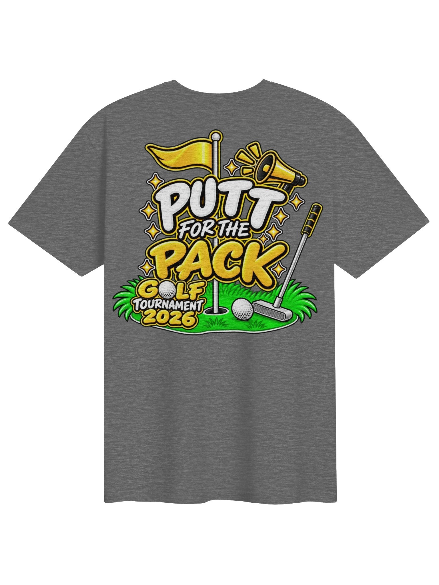 Limited Edition/Limited Sizes-GRAY-Putt For The Pack Fundraiser Tee product image (3)
