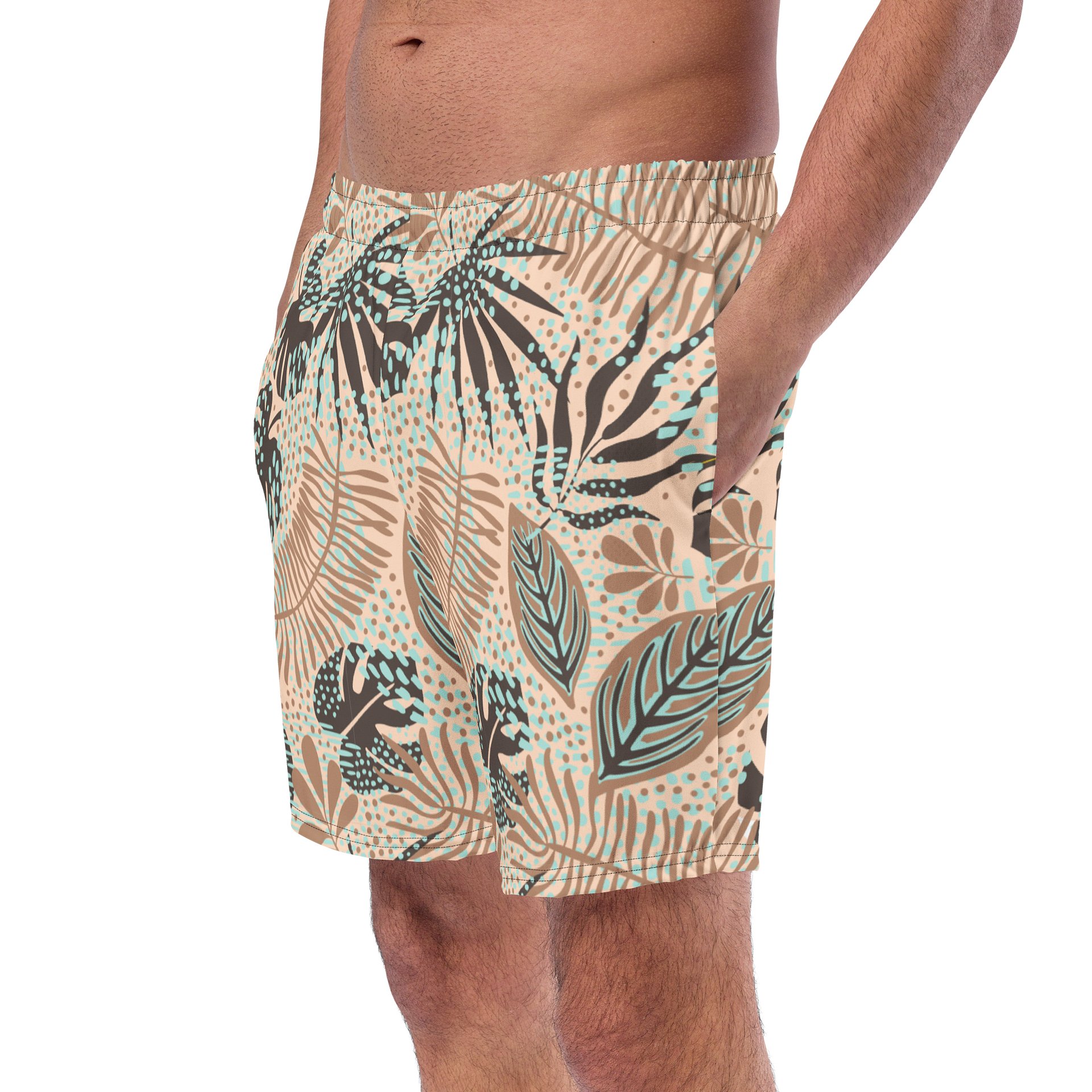 Comfortable Swim Trunks with Tropical Print product image (2)