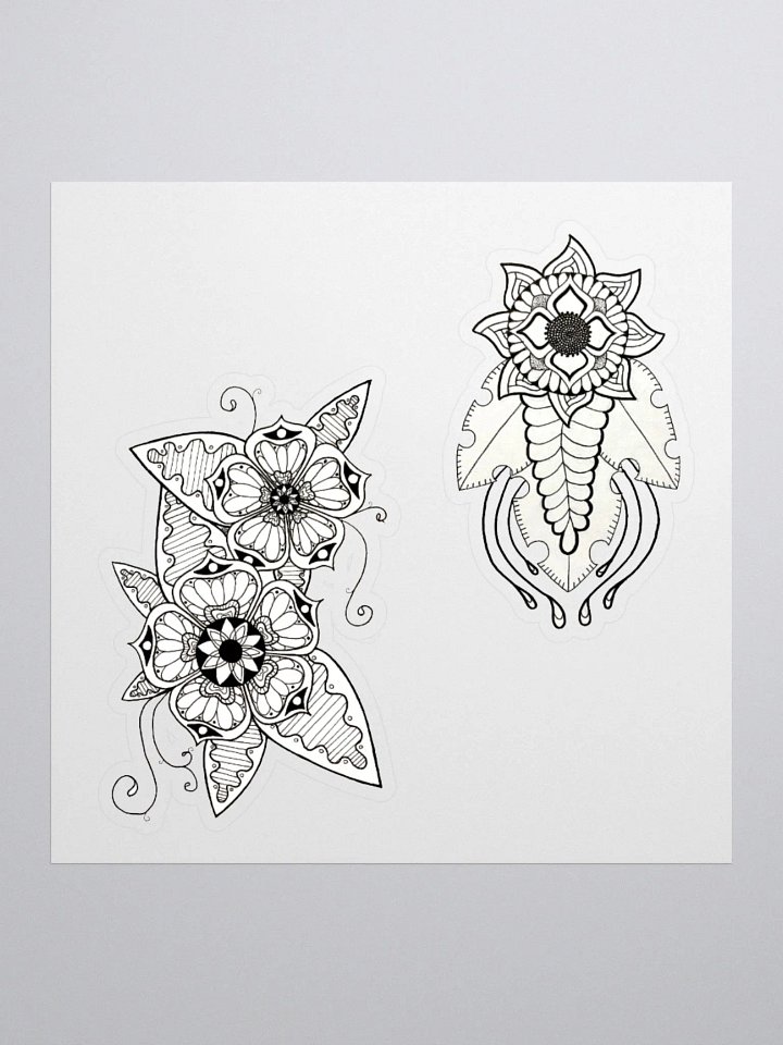 Intricate Floral Kiss-Cut Sticker Collection product image (2)