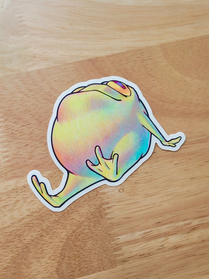 Delighted Frog Sticker product image (1)