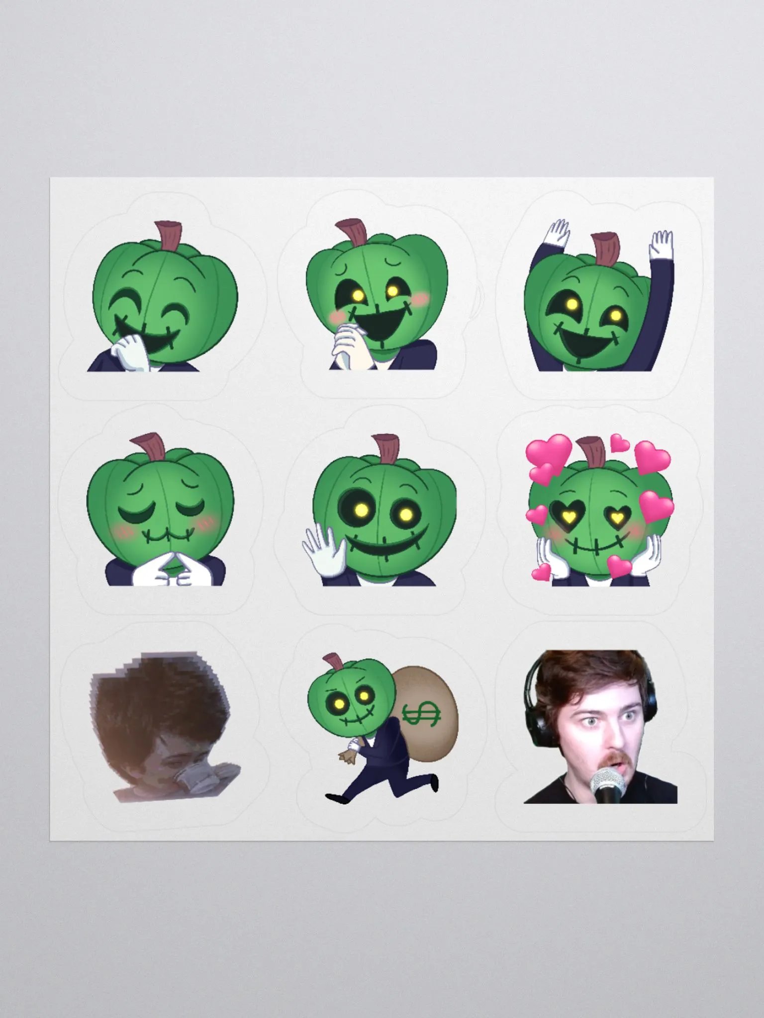 Expressive Pumpkin Head Sticker Set product image (1)