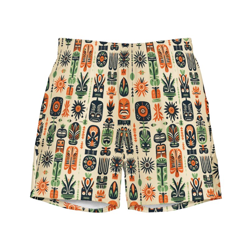 Vintage Caribbean Style Tropical Swimming Trunks product image (1)