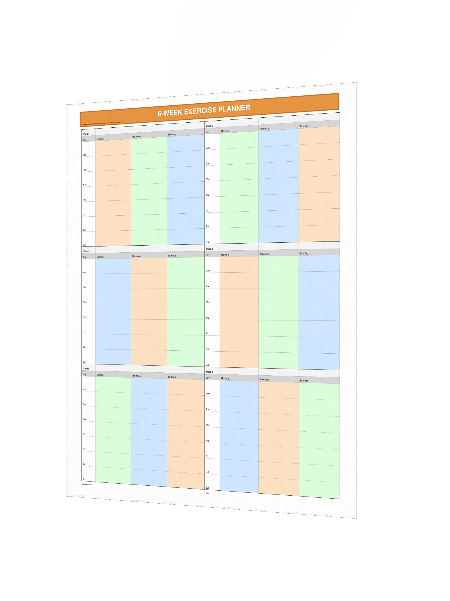 6 Week Exercise Planner product image (3)